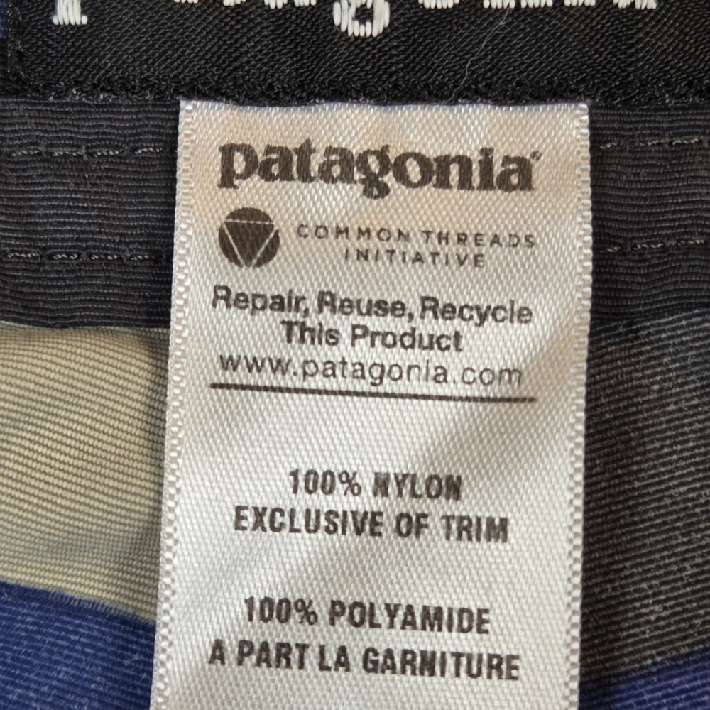 Patagonia Wavefarer Board Shorts Men's 34 Blue Gray Geometric Swim Trunks 86556 - Picture 5 of 10